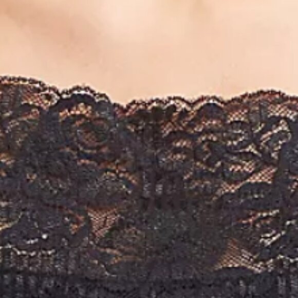 NWOT Cuddl Duds Super Soft Softech Square Neck Black Camisole With Lace Trim - Picture 4 of 8